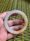 Wow Chinese Old Hetian Jade Hand Carved Bangle Bracelet 59mm inner 