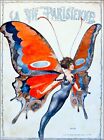 1920s La Vie Parisienne Butterfly Girl France French Travel Art Poster Print