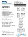 Atosa Mgf24rgr  1-door Under Counter Refrigerator