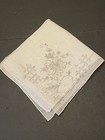 Vintage Madeira Linen Handkerchief Embroidered Floral Bridal Wedding Hankie