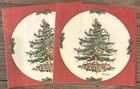 2-vintage Christmas Tree Beverage Napkins For Decoupage