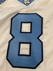 Game Used White Nike North Carolina Tar Heels Football Jersey  8 Size 50 Large