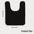 U Shape Toilet Rug Bathroom Floor Mat Non Slip Absorbent Soft Bath Mat Colorful