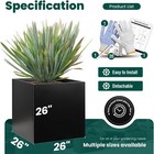 26 lx26 wx26 h Large Square Planter Steel Garden Planters Metal Tree Planter Box