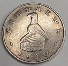 1990 Zimbabwe 50 Cents - Circulated African Copper Nickel World Coin 