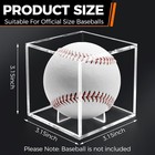 2 Pack Baseball Display Case  Uv Protected Acrylic Baseball Holder Display Case 