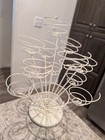 Cream Metal Cupcake Stand 13 Holder     14  Tall Spiral Wire Display Tower Party