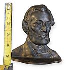 Antique 1928 Cast Iron   Bronzed Abraham Lincoln Bookends  connecticut Foundry 
