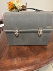 Vintage Thermos Dark Gray Plastic Dome Top Lunch Box No Thermos Usa Metal Latch