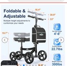 Aojin Knee Scooter 300lbs Capacity  13  Pu Seat  All-terrain  Foldable