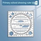 Rotatable Fast Drawing Template Ruler Professional Geometry Protractormathematic