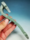Wonderful Lantian Jade Hand-carved Ancient Flower Statue Ruyi Amulet Scepter F07
