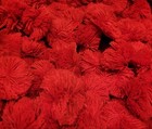 Lot Of 25 Pcs 1-1 2  Inch 38mm Red Shaggy Craft Pom Poms Vintage