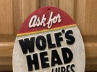 Wolfs Head Oil Lube Cast Iron Sign Vintage Style Wall Decor Motor Gas Garage