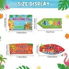 20 Pcs Luau Party Decorations Tropical Aloha Table Signs Multiple Colors Set