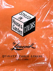 Vtg Leacock Linen Tablecloth 60x86 Bright Orange New House   Garden Colors 1970s