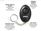 Sabre Personal Self-defense Safety Alarm For Women Key Ring With Loud Dual