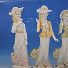 Vintage Porcelain Beauty Set Of 6 Figurines Art Deco Elegant Ladies New In Box