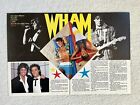 Wham 1985 George Michael Clip Poster Swedish Magazine Vintage 1980s