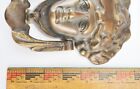 Victorian Bronze Door Knocker Woman s Face W  Foliage 19th Century 6 5 x5 25   1