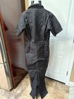 Natural Uniforms Mens Short Sleeve Zip Up Coverall  black  Small  Tall 