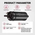 Evil Energy External Inline Electric Fuel Pump  255 Lph High Pressure Black 