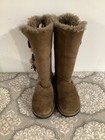 Ugg Bailey Button Triplet Winter Boots Womens  Brown Suede Sheepskin