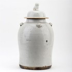 New Chinese Oriental Porcelain Antique White Ginger Jar W  Foo Dog 18 