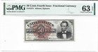 50 Cent Fourth Issue Fractional Currency Fr  1374 Pmg Choice Unc 63 Epq