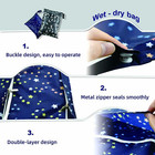 2 Pcs Waterproof Reusable Wet Dry Bag For Diaper Baby Cloth Gym Clothes Washable