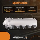 2pcs Aluminum Valve Cover Set For Ford F-150 F-250f-350 Super Duty V8 5 4l 05-10