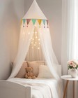  princess Bed Canopy With Star Lights - Indoor Play Tent  Mosquito Net  Room Dec