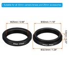 30mm-25mm Metal Step Down Ring  Camera Lens Filter Adapter Ring Black