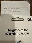 Apple 25 Usd Gift Card  Physical Card  Fast Shipping Delivery Only Not Email