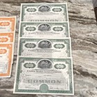United States Lines Company Stock Certificates Mixed Lot 4 Green  3 Orange
