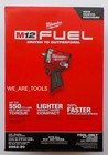 New In Box Milwaukee 2562-20 M12 Fuel 3 8  Stubby Impact Wrench W  Friction Ring