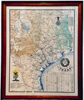 Large Framed Texas 1836 Revolutionary Map 35 l X 29 w Vintage 1987 Ranger Canyon