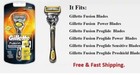 9 Gillette Proshield Fusion Flexball Razor Blades Cartridges Flex Ball 8 Refills