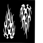 2x Flames Large Stencil Template Airbrush Paint  8  X 3  Each