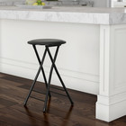 Folding Stool - Portable Backless 24-inch Stool With 225lb Capacity  Single
