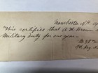 Pre-civil War New Hampshire Militia Medical Exemption     1842