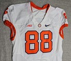 Clemson Tigers Football Jersey Mens 44 L White Game Worn Team Issued Nike  88