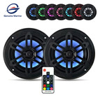  6  Genuine Marine 6 5  Full Range Marine Boat Speakers With Rgb Led Lighting