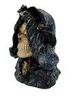 Grim Reaper Skull With Bats Led Eyes Gothic Horror Decor Light-up Resin Statue