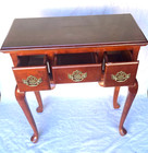 Vintage Butler Solid Wood  Console Hall Table W with 3 Drawers Entryway - Rare 