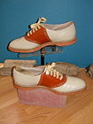 Authentic 40s 50s Vintage Brown bone Spalding  Saddle Shoes Us Wms 9 Aa