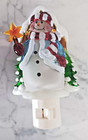 Snowman Nightlight Christmas Plug In Light Plastic 6  New No Packaging