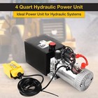 3200 Psi Single Acting Hydraulic Power Unit 12v 4 Quart Dump Trailer Pump