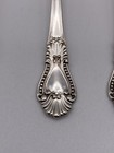 Beautiful Set Of Three  3  Petite Sterling Silver Demitasse Spoons W gold Wash