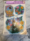 Vintage Lot Assorted Holiday Reusable Window Cling On Stickers Easter Eureka